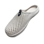 Fashion Mesh Casual Clogs White